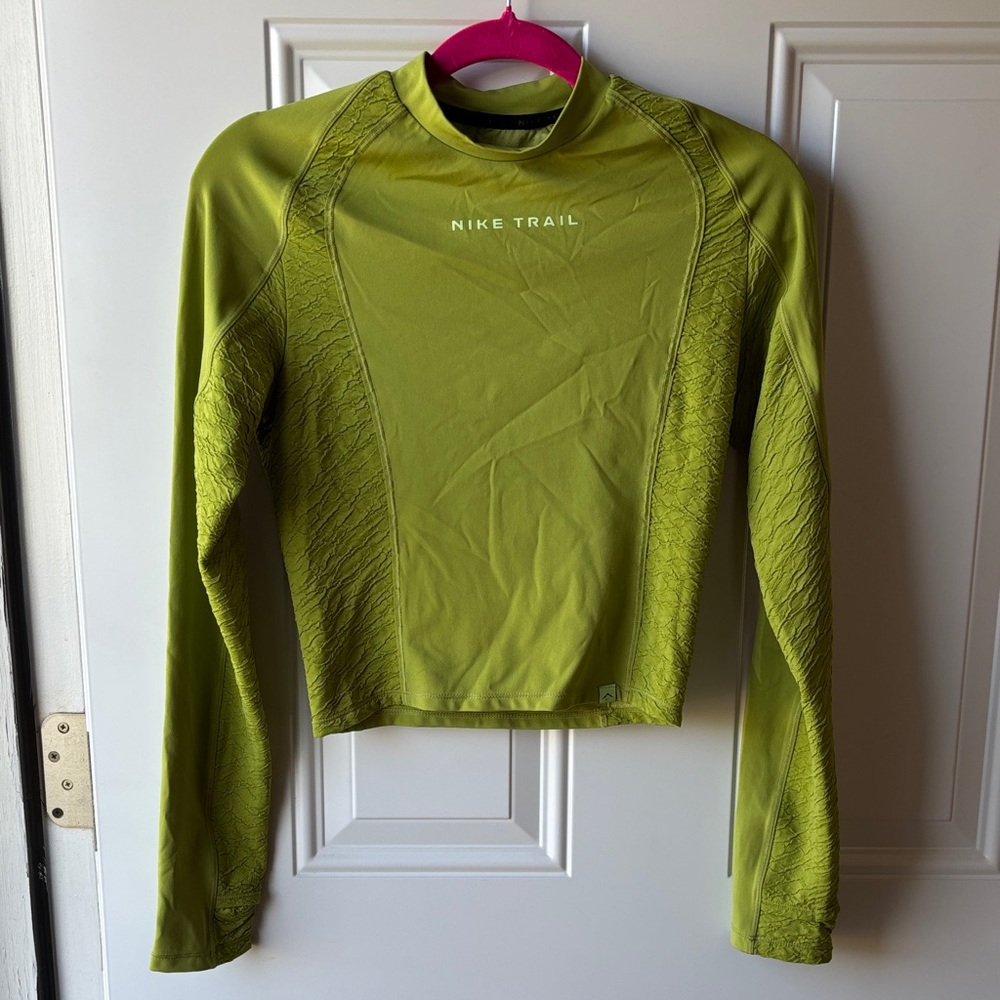 Nike Women's Long-Sleeve Trail Top in Lime Green